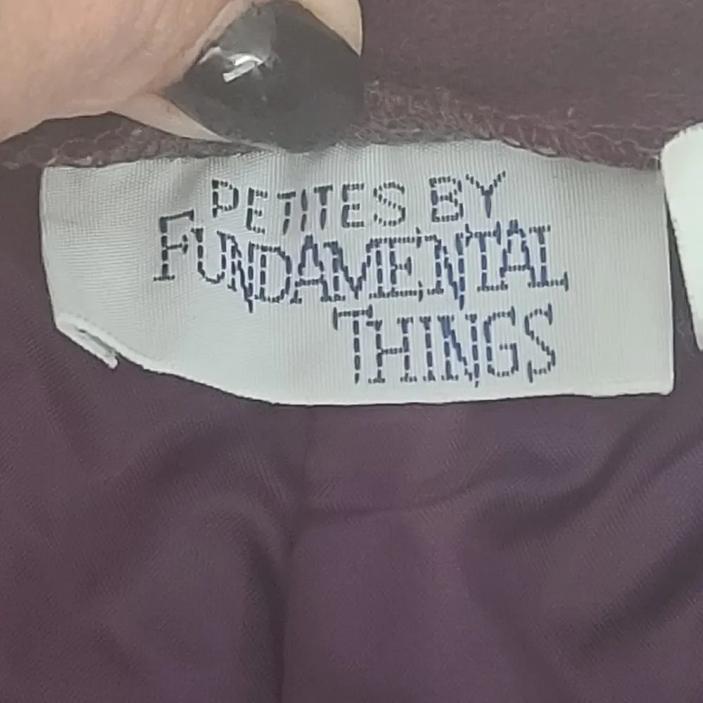 Fundamental Things Petites Vintage Wool pleated pants burgundy Size 4 Preppy - Picture 7 of 7